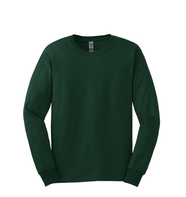 Gildan Ultra Cotton Long Sleeve T-Shirt Crew Neck Solid Jersey Men’s S-5XL