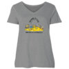 Teddy the Dog Ladies' Curvy V-neck - Image 3
