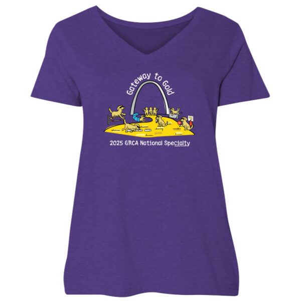 Teddy the Dog Ladies' Curvy V-neck
