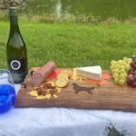 GRCA Charcuterie Board and Etched Wine Glasses Set